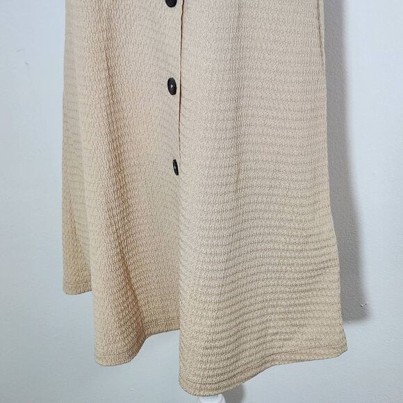 Sanctuary Cream Puffy Sleeve Mini Dress NWT Size Medium Cream Button-Up Dress - Picture 3 of 10